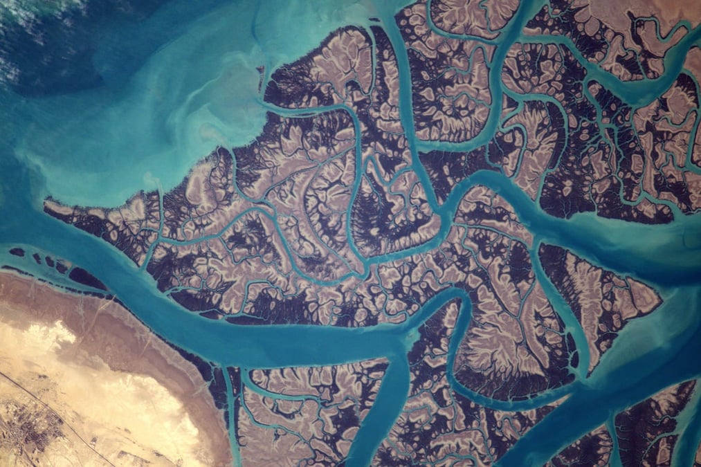 Le détroit de Clarence, dans sud de l’Iran, vue depuis l’ISS.