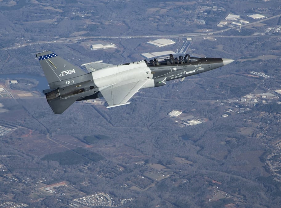 Le second T-50A vole depuis le 20 février. L'appareil a été assemblé à l'usine de Greenville en Caroline du sud.