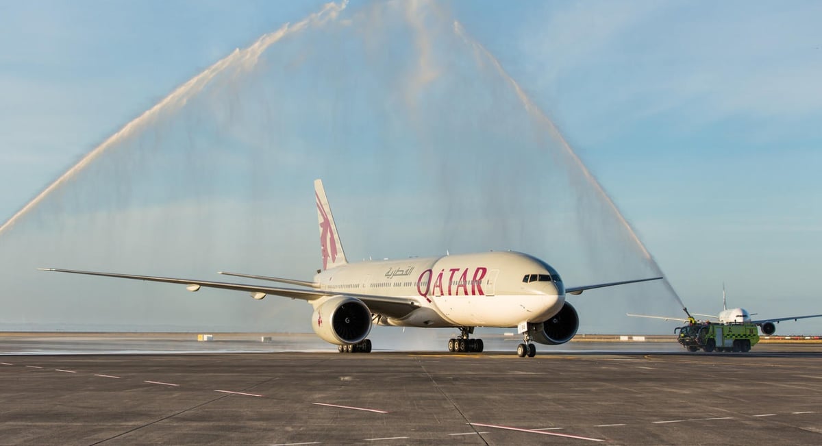 Le vol Doha-Auckland à son arrivée.