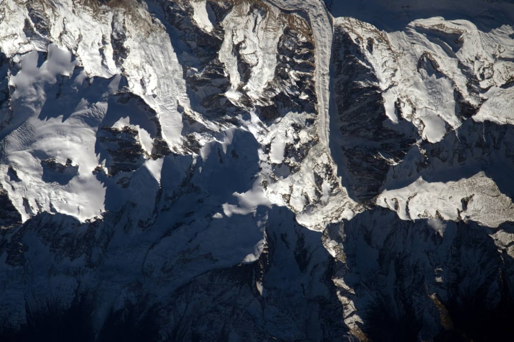 Le mont Blanc, alias le toit de l’Europe, depuis l’ISS.