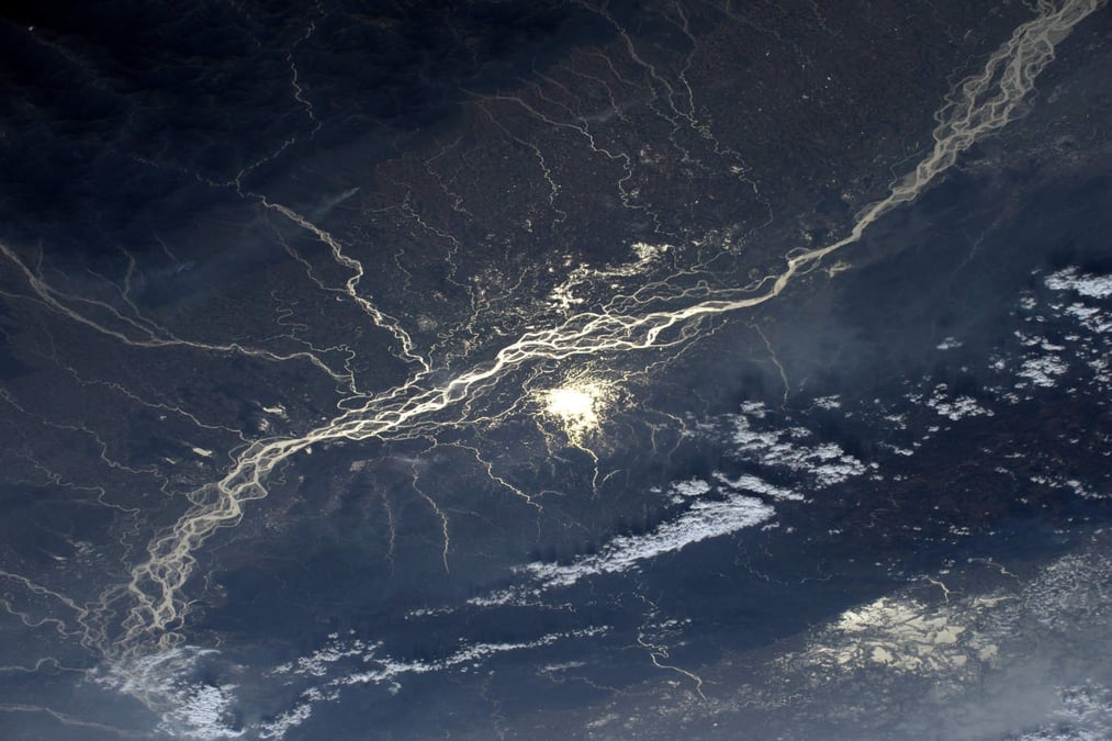 Au-dessus du Brahmapoutre, depuis l’ISS.