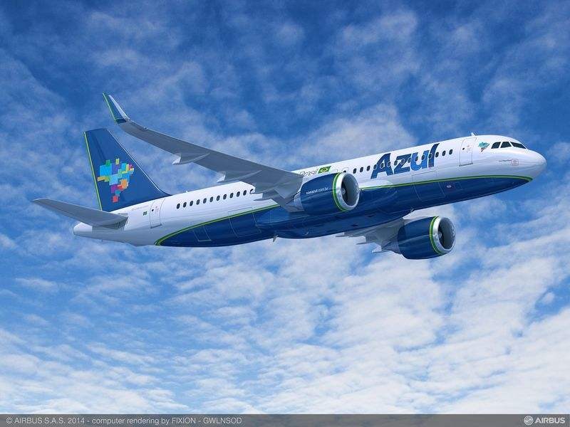 Azul a commandé ferme 35 Airbus A320neo. S'ajoutent 23 en leasing.