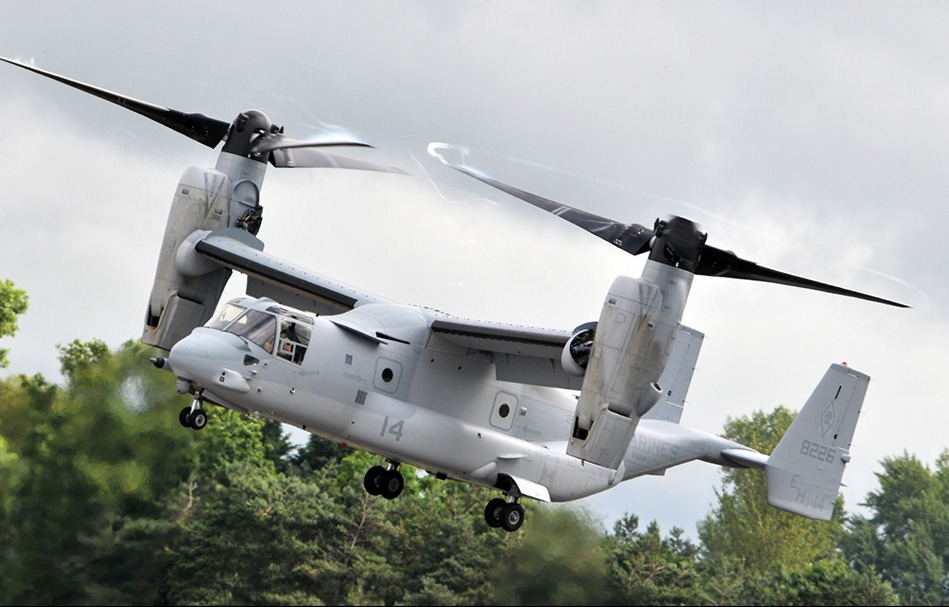 Les V-22 Osprey sont actuellement cloués au sol à la suite de l'accident intervenu le 13 décembre 2016 au large d'Okinawa,au Japon.
