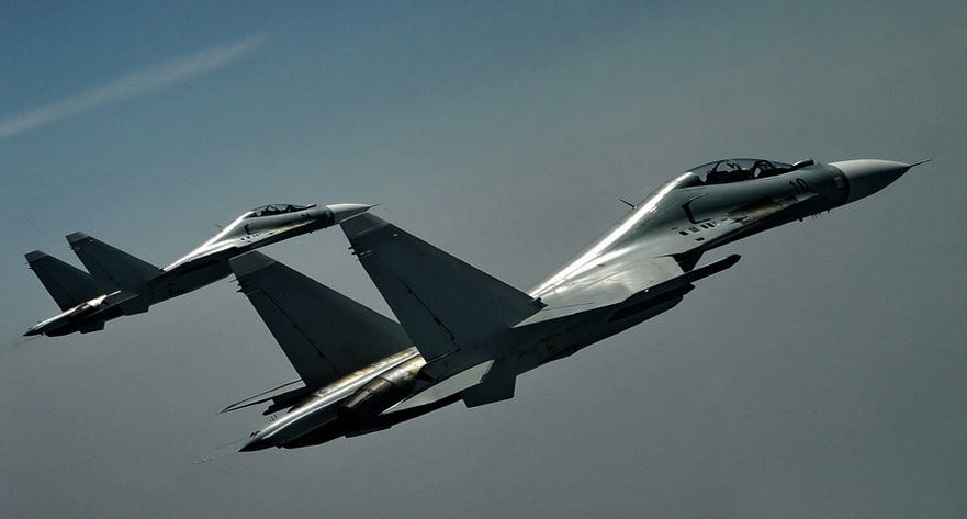 Deux Su-30 chinois en vol