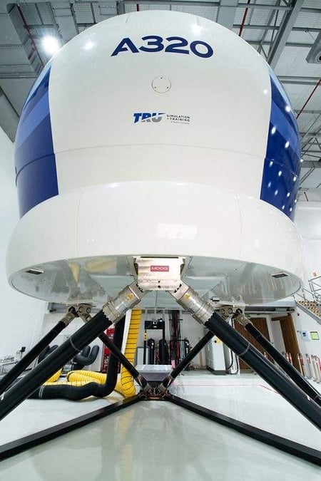 A320 simulator at Airbus India Training Centre.