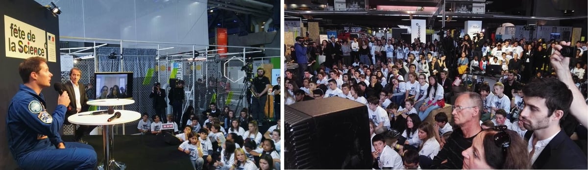 Derniers bains de foule pour le très médiatique astronaute français.