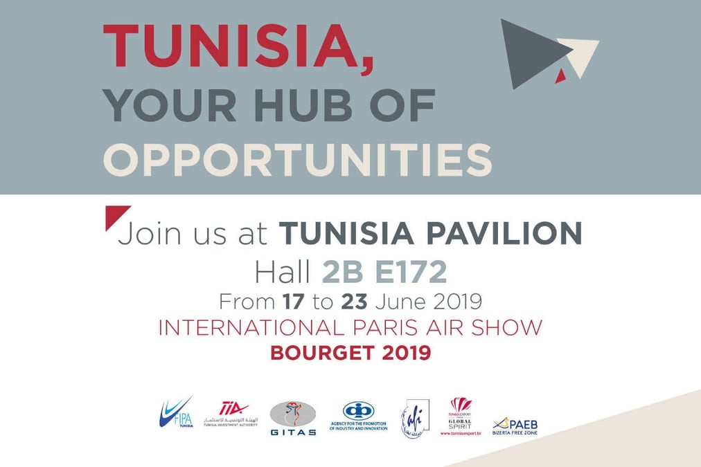 Join us at Tunisia Pavilion at Le Bourget - Paris Air Show 2019.