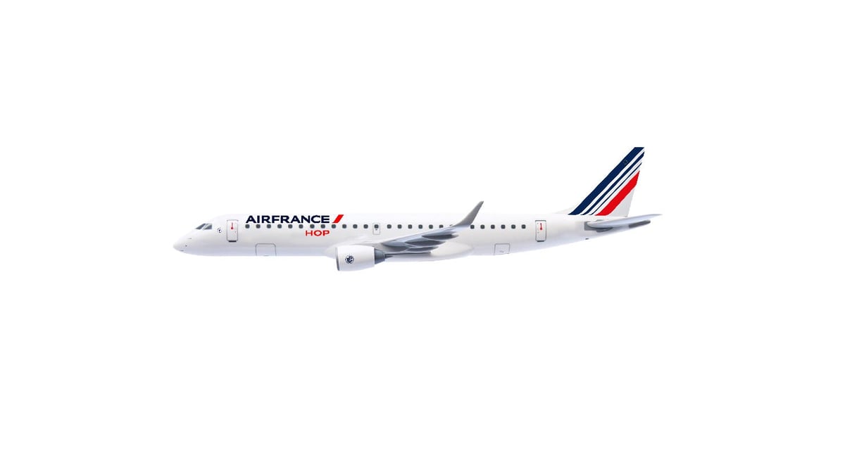 La livrée des avions "Air France HOP", nouvelle marque des liaisons court-courrier d'Air France.