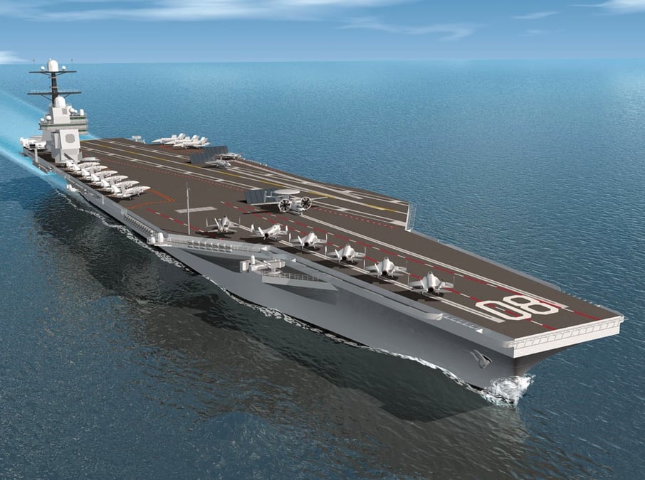 L'US Navy commande deux porte-avions de la classe Ford.