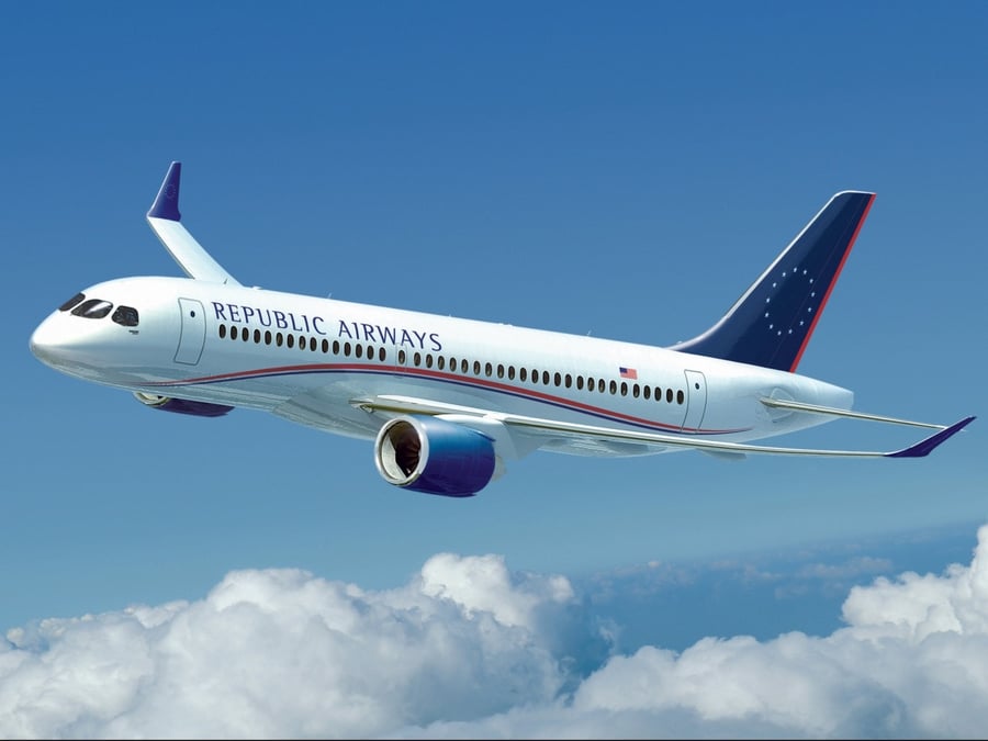 Bombardier est un des gros créanciers de Republic Airways avec 40 CSeries 300 fermes et 40 options.