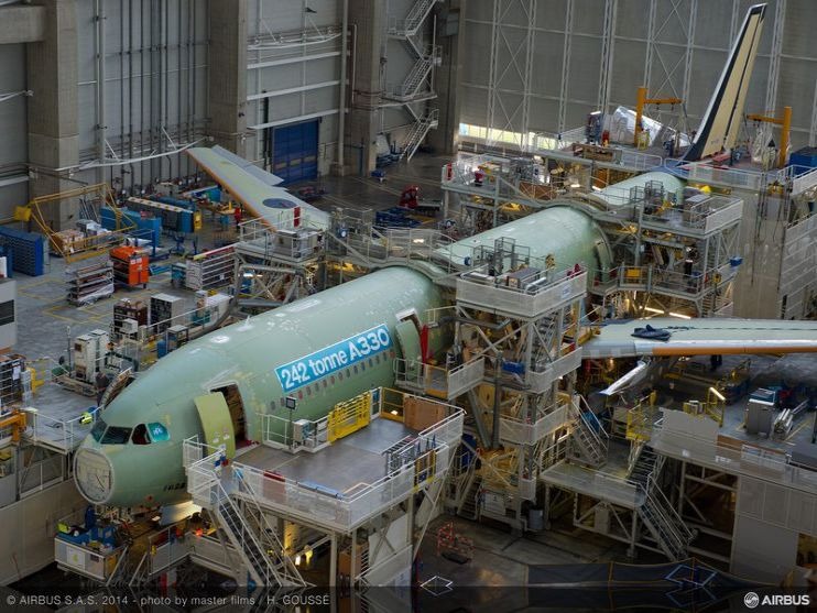 La cadence de production des Airbus A330 repassera à sept par mois en 2017.