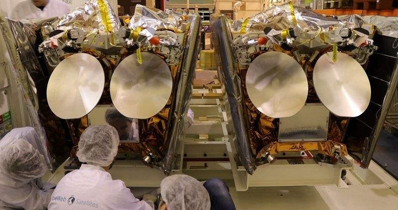 OneWeb satellites.