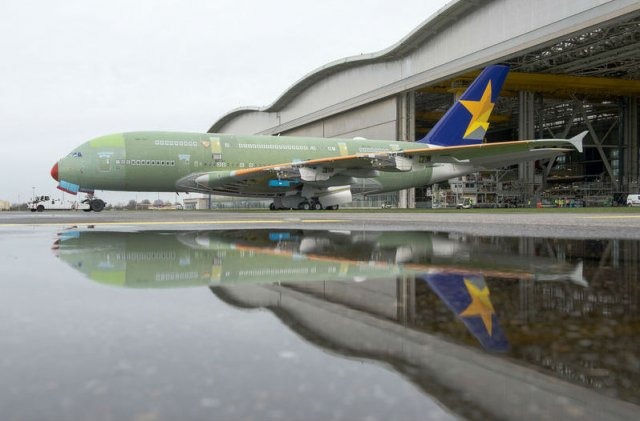 Un des Airbus A380 initialement prévus pour la compagnie aérienne japonaise Skymark Airlines. Des appareils que s'apprête à reprendre All Nippon Airways.