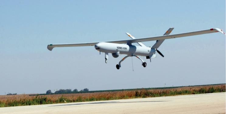 Le drone britannique Watchkeeper, basé sur l'Hermes 450.