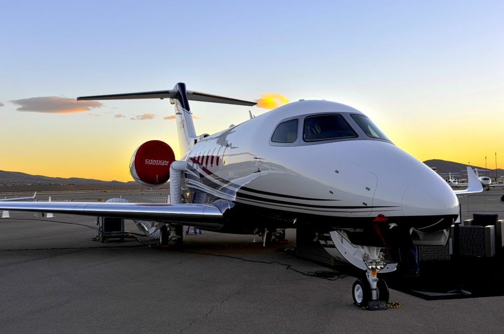 Le Citation Longitude de Cessna fait ses débuts à la NBAA 2015, équipé de moteurs HTF7700L d'Honeywell et non de Silvercrest de Snecma.
