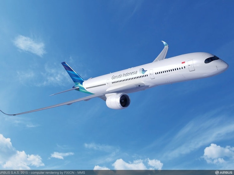 Garuda a signé une lettre d'intention pour 30 Airbus A350 XWB au dernier Salon du Bourget.