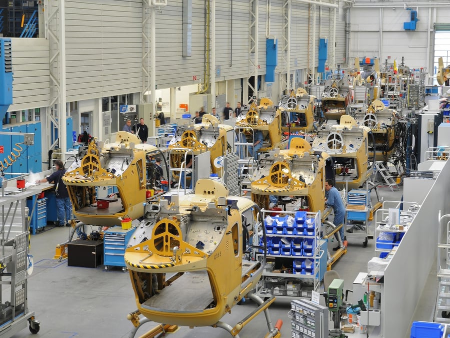 Ligne d'assemblage d'Airbus Helicopters H135.
