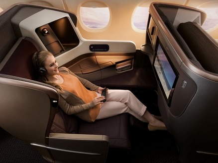 Les nouveaux sièges classe Affaires déjà installés sur les Boeing 777-300ER seront également à bord des Airbus A350 de Singapore Airlines.