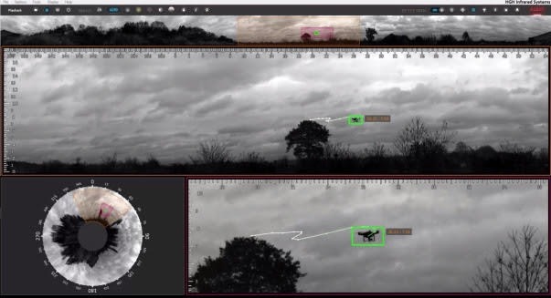 Les caméras Spynel permettent de détecter et suivre les drones intrus.