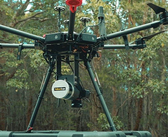 YellowScan produit des capteurs LiDAR pour drones.