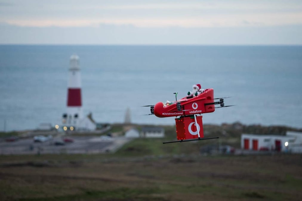Vodafone a réalisé une livraison par drone en utilisant le réseau 4G.