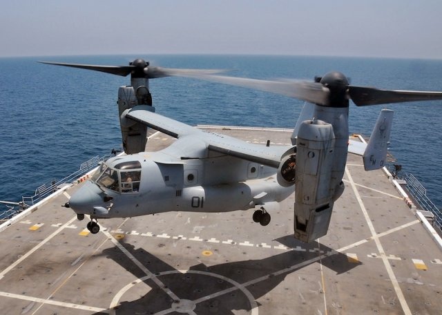 Le Bell V-22 bénéficiera de nouvelles pales qui permettront de réduire le temps de fabrication de ces dernières. L'hélicoptériste prévoit des essais en vol entre 2017 et 2018.