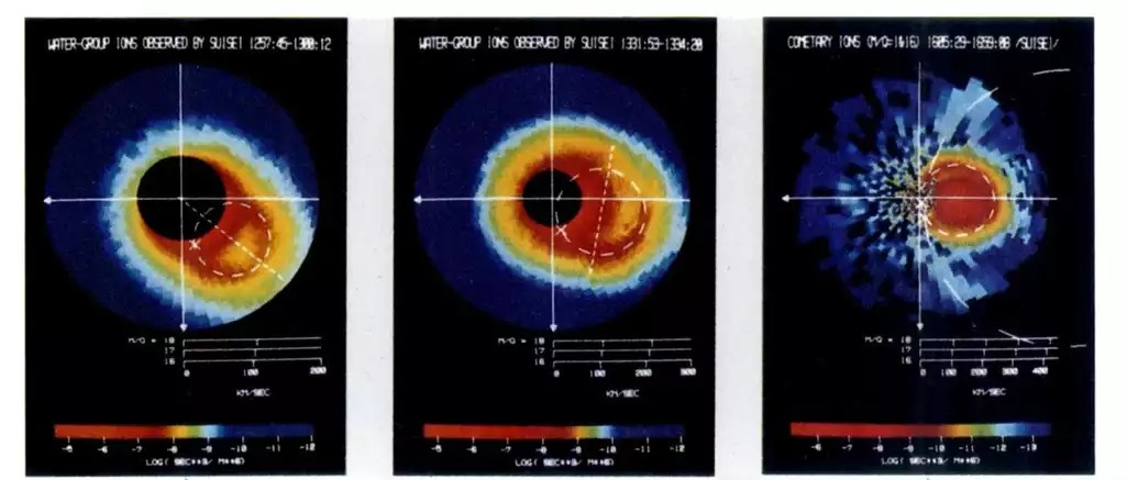 Plasma et ions de la comète de Halley perçus par la sonde Suisei