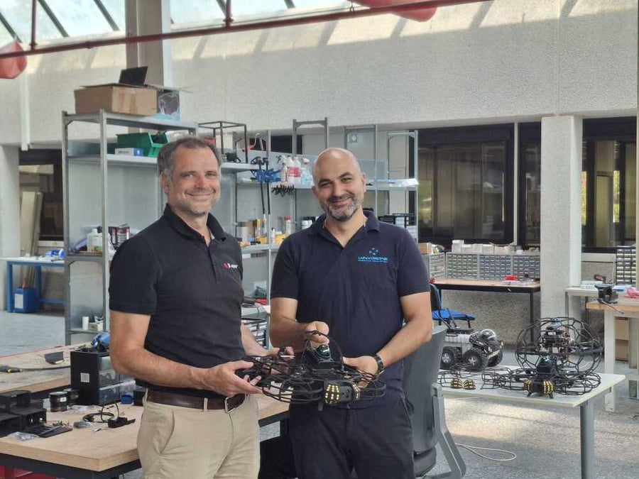 Sébastien Roche (à gauche) directeur général du groupe jll.spear & Jad Rouhana (à droite) directeur général de Lynxdrone