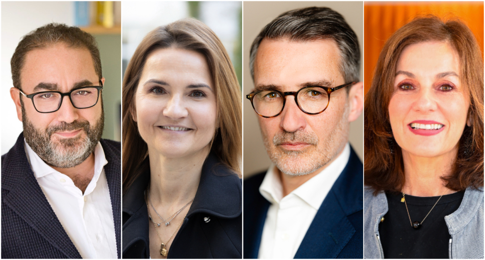De gauche à droite : Vincent Klingbeil, fondateur & CEO de European Digital Group ; Barbara Sessa, directrice générale de Mastercard France ; Philippe Palazzi, directeur général du Groupe Casino ; Delphine Remy-Boutang, fondatrice & CEO de JFD.