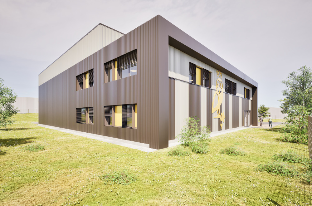 La nouvelle usine de la Chocolaterie de Bourgogne qui s'implantera à Saint-Apollinaire, près de Dijon.