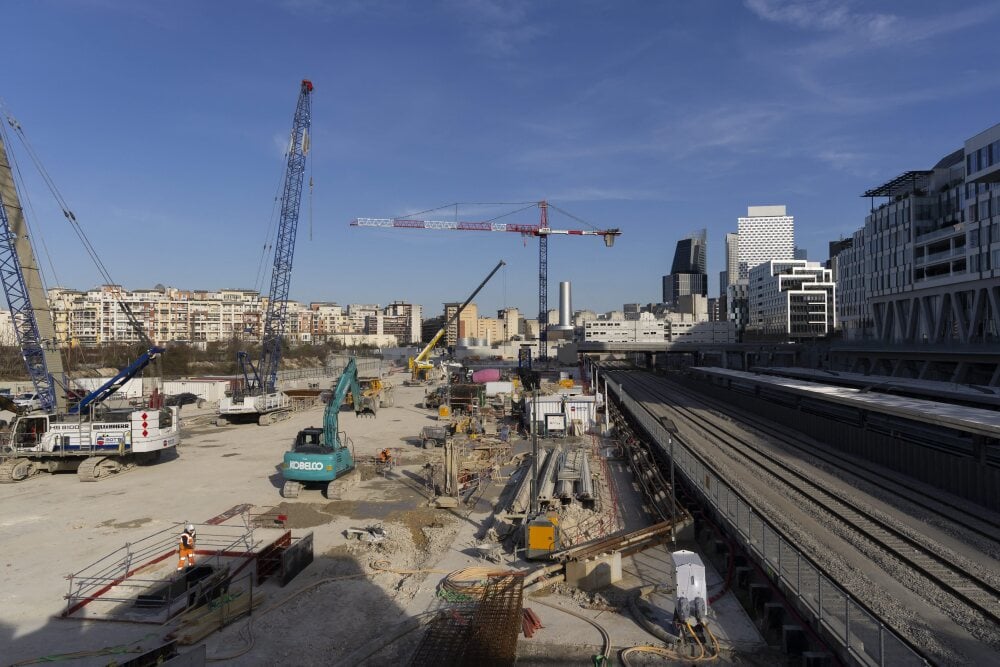 Vincent Isore/IP3 ; Nanterre, France March 19, 2025 - Illustration of the new Les Groues eco-district ECO QUARTIER DES GROUES, CONSTRUCTION, CHANTIER, URBANISME, ILLUSTRATION, LOGEMENT, HAUTS DE SEINE, AMENAGEMENT URBAIN, RENOVATION URBAINE,...