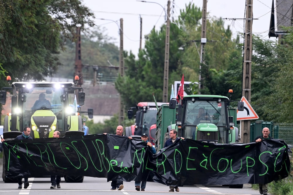 Une manifestation d'agriculteurs le 26 septembre dernier.