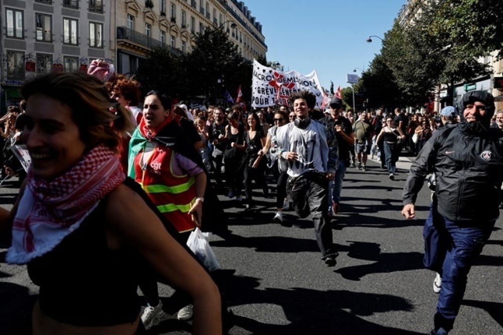 Une manifestation d'étudiants en septembre dernier à Paris à l'appel de plusieurs syndicats.