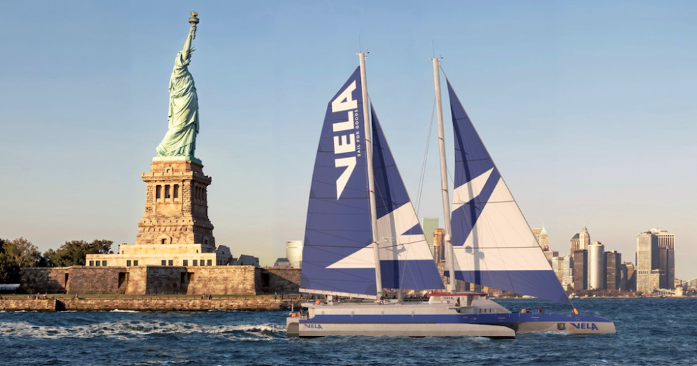 Le Vela 1 ralliera Caen à la côte Est des Etats-Unis (photomontage)