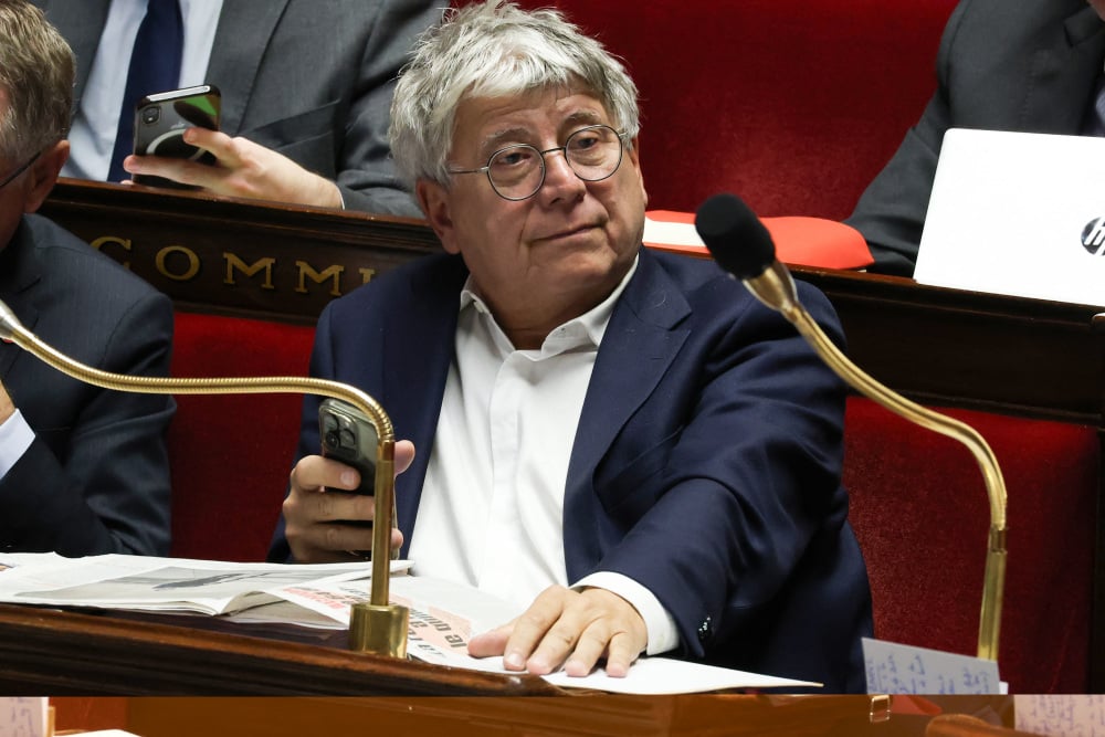 Éric Coquerel, président de la commission des Finances, à l'Assemblée nationale lors du débat du projet de loi de finances pour 2026 à Paris, le 14 novembre 2025.