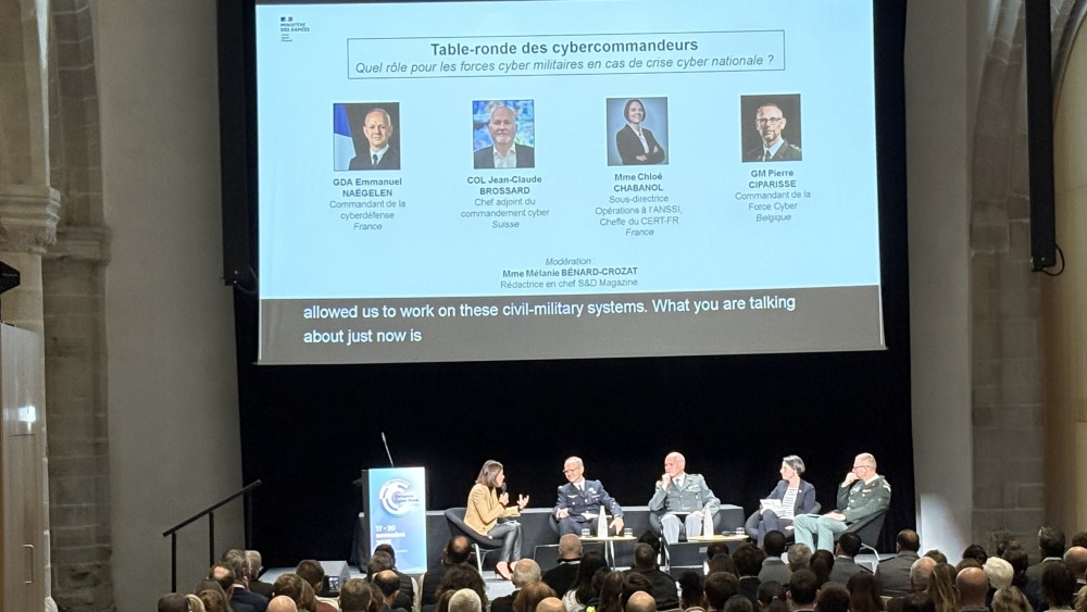 ECW 2025: une table ronde sur les forces cyber militaires en cas de crise nationale a réuni à Rennes les commandants des Comcyber français, belge et suisse.