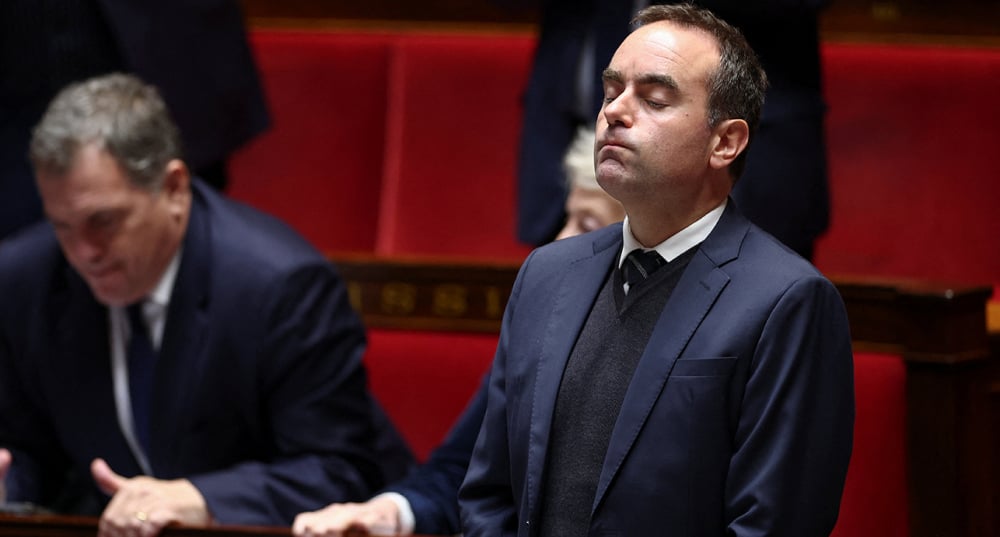 Sébastien Lecornu pendant les questions au gouvernement, le 12 novembre à l'Assemblée nationale.