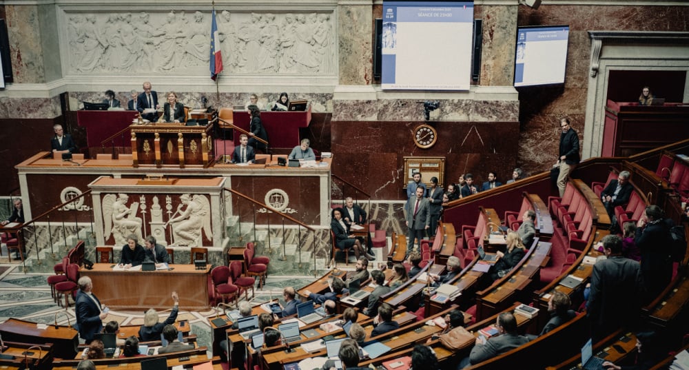 Dans l'hémicycle de l'Assemblée nationale le 5 décembre lors de la séance publique du soir.