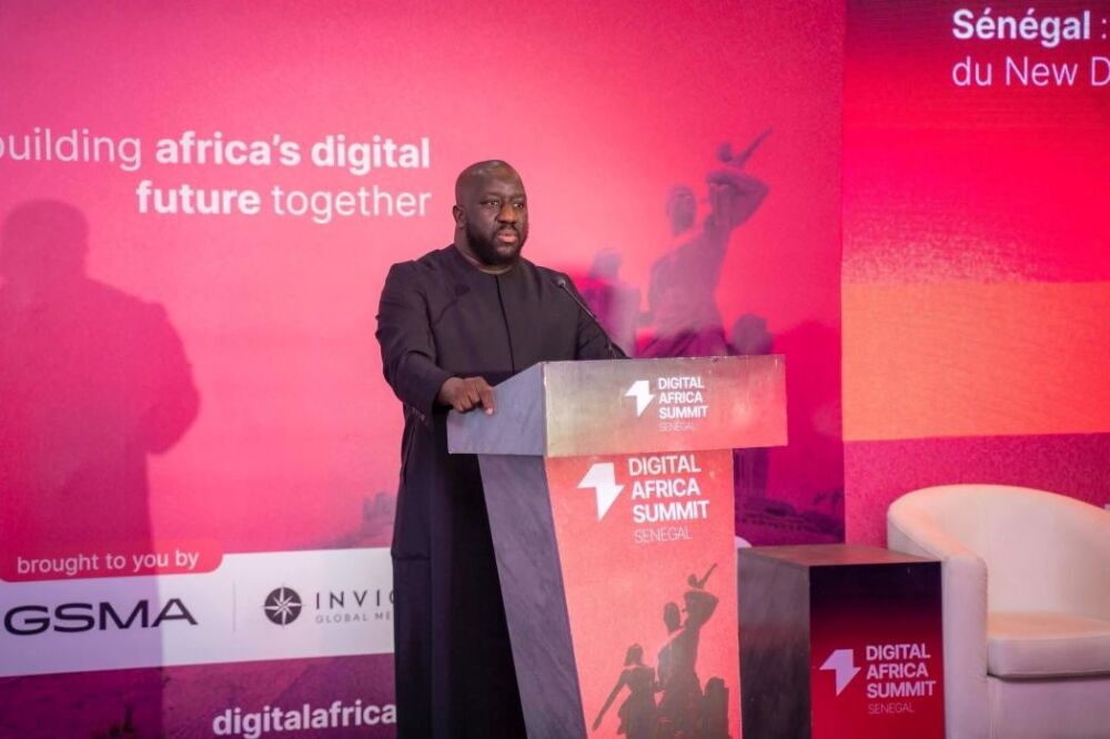 Alioune Sall, ministre de la Communication, des Télécommunications et du Numérique du Sénégal, au Digital Africa Summit à Dakar, le 5 décembre 2025.