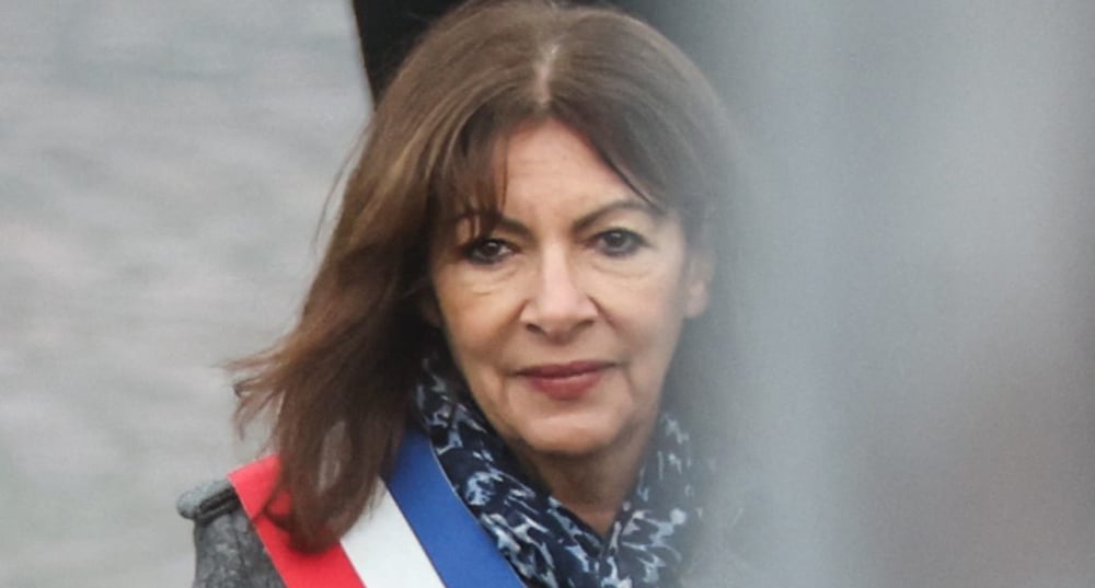 Anne Hidalgo, maire de Paris lors de la cérémonie du 11 novembre à Paris.