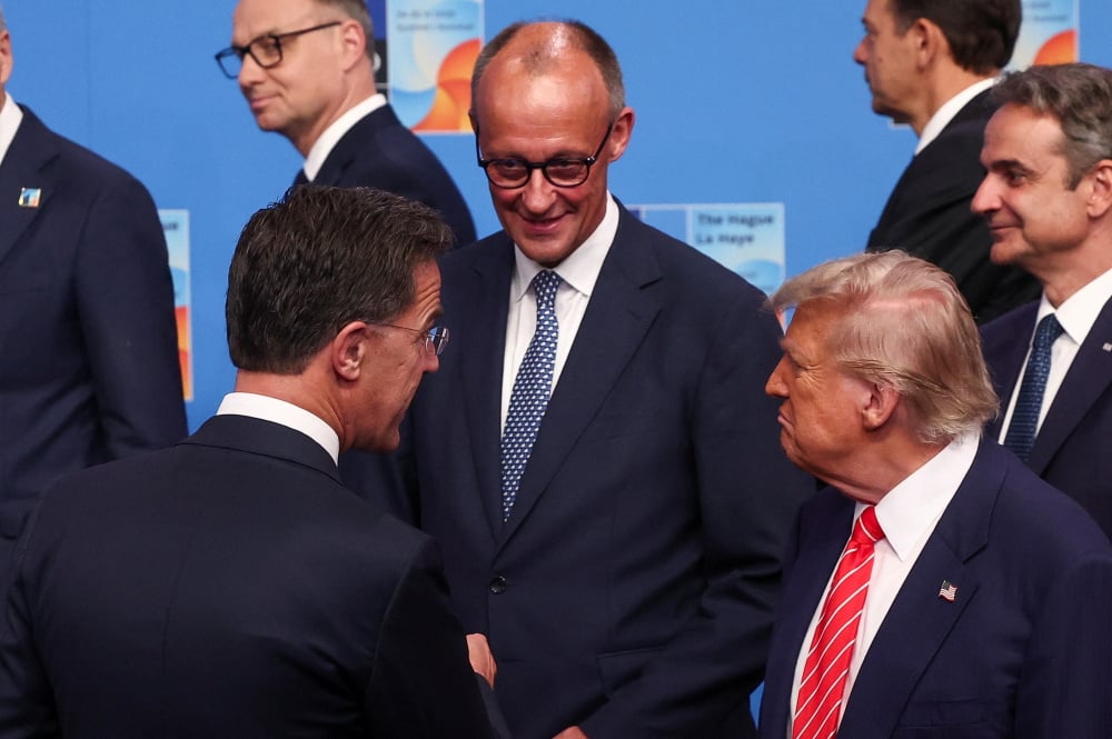 Le chancelier allemand Friedrich Merz et le président américain Donald Trump en juin 2025 (photo d'illustration).