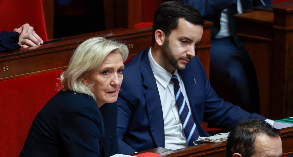 Marine Le Pen et Jean-Philippe Tanguy (RN).