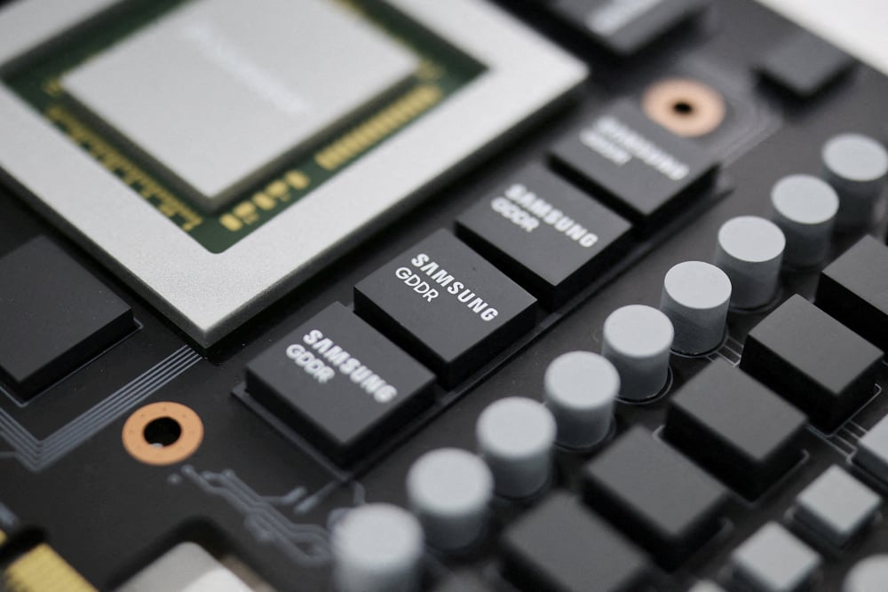 La Samsung Electronics GDDR7, une mémoire DRAM graphique de nouvelle génération optimisée pour les jeux et les charges de travail liées à l'IA.