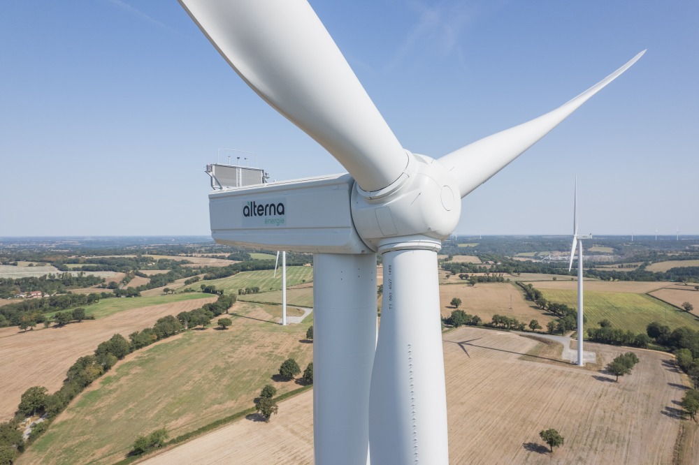 Le parc éolien de Millac (Vienne) opéré par Alterna énergie.