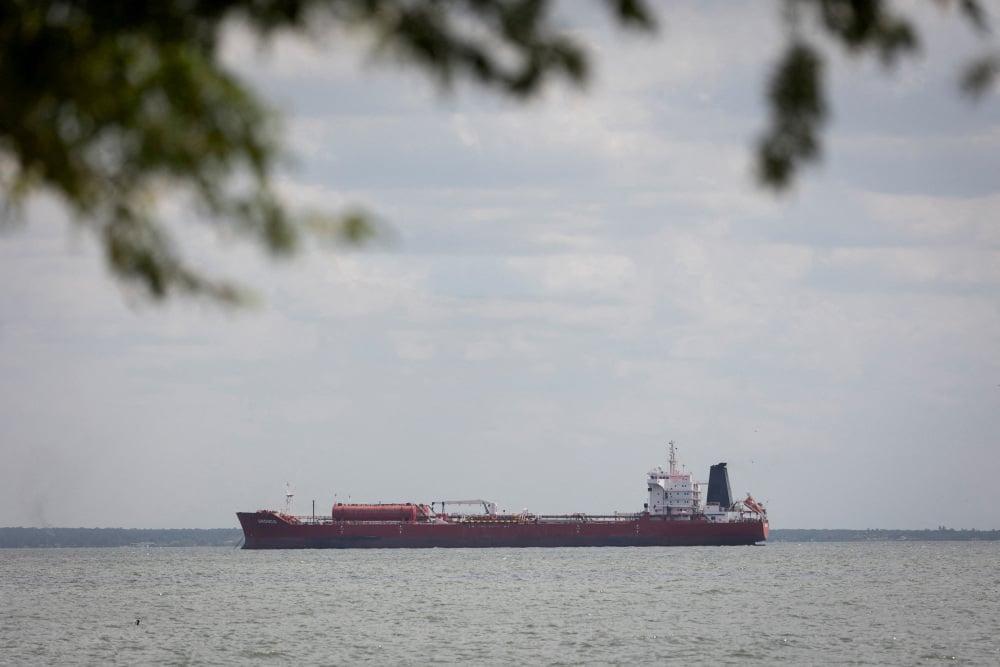 Un pétrolier ancré dans le lac Maracaïbo.