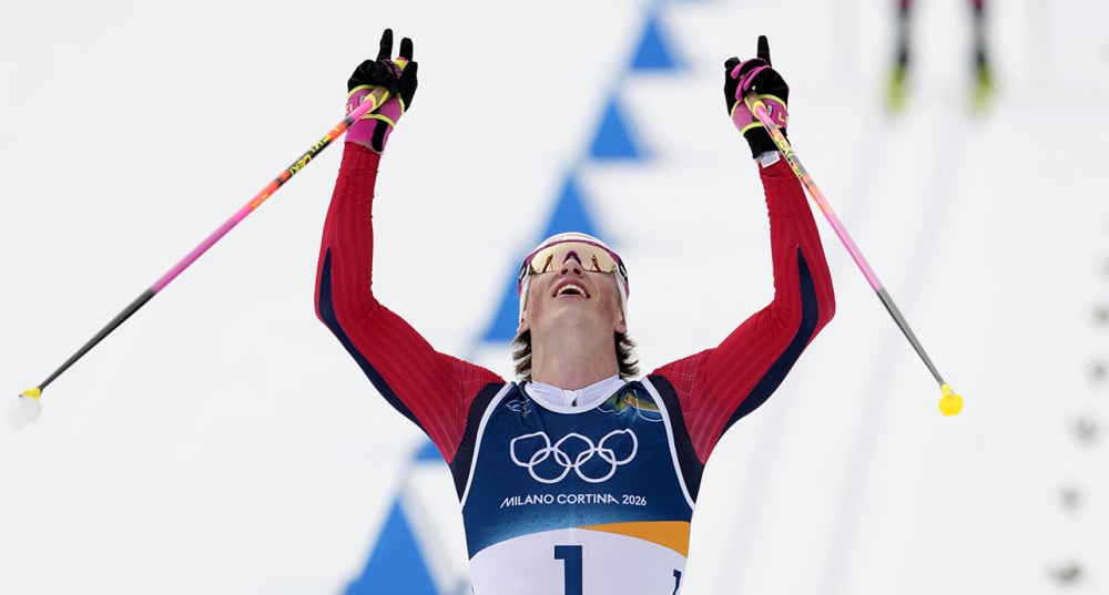 Johannes Klaebo, à Tesero (Italie), le 21 février.