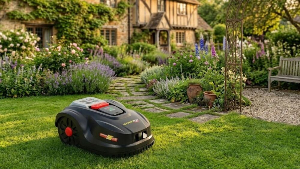 Proposé en arrivage chez Electro Dépôt, ce robot tondeuse combine gestion par application et coupe bordure.