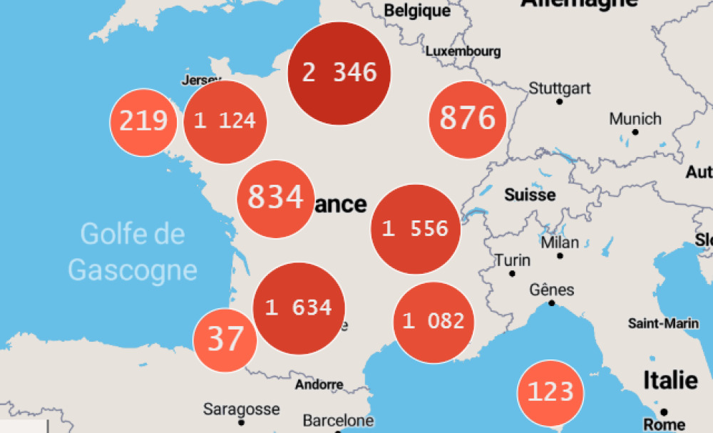 Carte des prix en temps réel