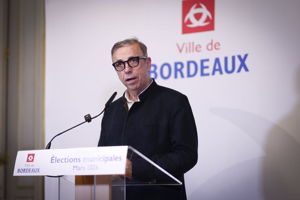 Pierre Hurmic, le maire écologiste de Bordeaux, le 15 mars 2026, à l'issue du premier tour des élections municipales.