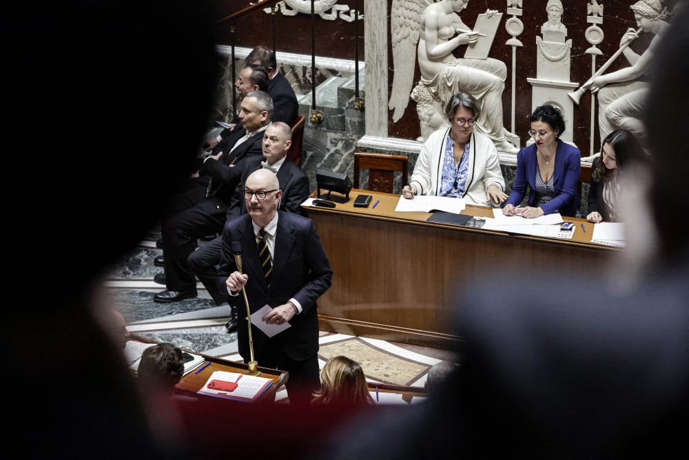 Le ministre de l'Economie Roland Lescure à l'Assemblée nationale ce mardi 24 mars, lors des questions au gouvernement.